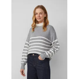 s.Oliver Gestreifter Strickpullover grau 4XL