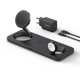 Anker MagGo Magnetic Wireless Ladegerät 15W 3-in-1 Pad schwarz