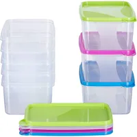 MiraHome Gefrierdosen 8x1,3L rechteckig bunt – Vorratsdosen mit Deckel luftdicht – Transparente Frischhaltedosen mit Deckel – Aufbewahrungsbox Küche für Mealprep & Organisation – Austrian Quality