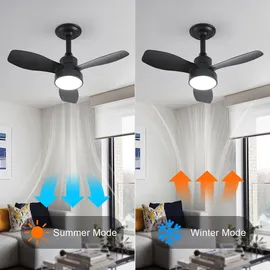 JDONG 50 cm Deckenventilator Weiß