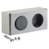 SOTech Steckdose Powerbox für Spiegelschränke Silbergrau Stromversorgung für 12 V LED-Beleuchtung