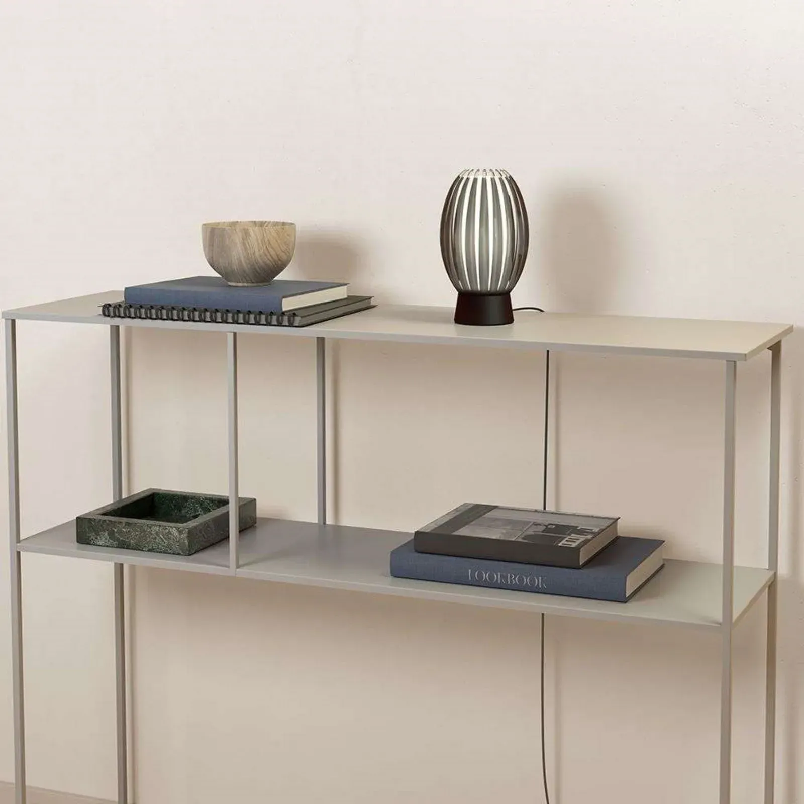 Tischleuchte Herstal, Schwarz, für Wohnzimmer, Glas - 18.5