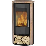 FIREPLACE Phönizia Stahl schwarz/Sandstein