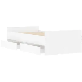 vidaXL Bettgestell 90 x 200 cm Weiß