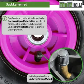 Baumarktplus Sackkarrenrad 260x85mm 3.00-4 Bollerwagenrad Luftrad Ersatzrad Nabenlänge 60mm Kugellager