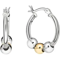 ZEEme Creolen 925/- Sterling Silber rhodiniert/rosé mehrfarbig one-size