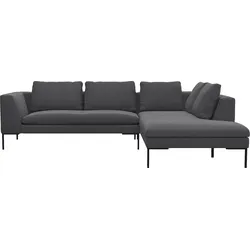Ecksofa FLEXLUX "Loano, superbequemer Sitzkomfort durch Kaltschaum im Sitz", grau (dervit grau), B:284cm H:86cm T:230cm, 100% Polyester, Sofas, modernes Sofa, frei im Raum stellbar, lose Kissen, L-Form