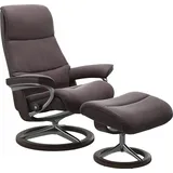 Stressless Relaxsessel View Paloma 82 x 109 x 81 cm Rot mit Hocker