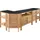 Dehner Outdoor-Küche Southampton Eckregal 50 x 50 x 90 cm Hellbraun/Schwarz