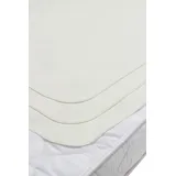Meyco Molton Betteinlage 3er Pack, wasserdichter Babybett Matratzenschoner (atmungsaktiv & weich, 100% Baumwolle, Babyzubehör, Größe: 68 x 75 cm), White