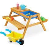 Relaxdays Kindersitzgruppe 2 in 1 natur