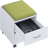 nonjoo. Offiice Container Set "Qubik-white" mit Sitzkissen versch. Farben