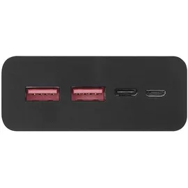 EMOS Powerbank BetaQ 20000mAh, 22,5 W Quick-Charge externer Akku/Ladegerät mit Passthrough und Display, 3X Output + 2X Input, inkl. Datenkabel USB/USB-C, Auto ON/Off, schwarz