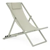 Liegestuhl Taylor 2er-Set aus Aluminium, modern, verstellbare Rückenlehne, Farbe Breeze