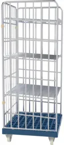 HMH Rollregal 1600 KU blau 815 x 724 mm 3-seitig 20° Neigung 3 ZWB einlegbar