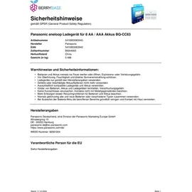 Panasonic Ladegerät BQ-CC63 AA 2000 mAh 1 St.