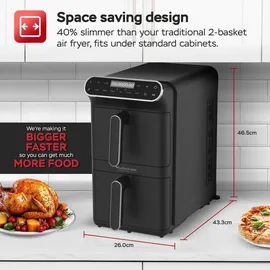 TURBO TRONIC TurboTronic Heißluftfritteuse XXL 11L schwarz