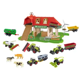 LeanToys Bauernhof mit Traktoren und Tieren 42el