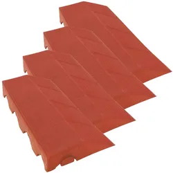 WellHome Combi Pack 4 Abschlussstücke für Bodenfliesen 39x19,5x4,8 cm mit weiblichem Finish in Terrakotta