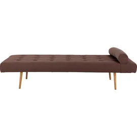 Andas Daybett Agnar mit Kissenrolle 90 x 200 cm braun