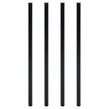 NATURALLY Trinkhalme aus Papier, dick, schwarz, Ø8mm, 21cm, 150 Stk.