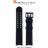 Hamilton Silikon/Kautschuk Kautschukarmband Khaki ETO H691.776.131 - schwarz