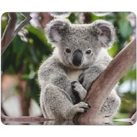 MOLIAE Schreibtischunterlage mit niedlichem Koala-Druck, Leder, für Büro, Schreibtischunterlage, rutschfeste Gummiunterseite, Mauspad, für Laptop, Schreibtischunterlage