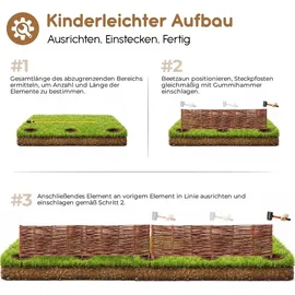 BooGardi Beeteinfassung 60 x 20 cm 1 Stück Braun