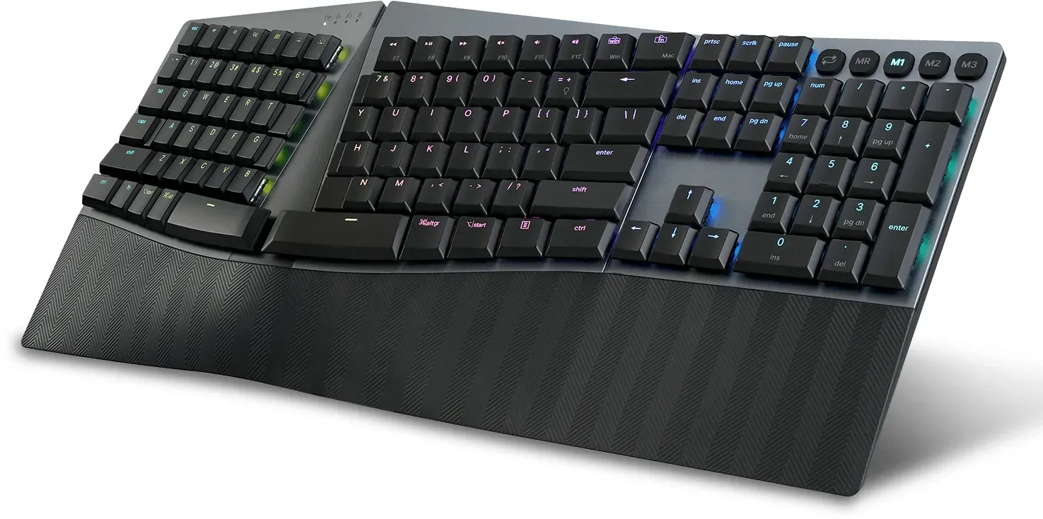 Perixx ERGO Mechanische Tastatur - PERIBOARD-835 - Vollformat