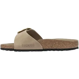 Birkenstock für Damen. 1030467 Leder-Sandalen Madrid Big Buckle" (Schmale Passform) hellbraun 38 Wohnung, Keine, Lässig