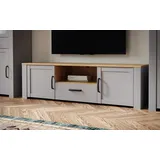 Forte TV-Lowboard Bohol Dekor Grau