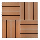 vidaXL 22 Stk. Terrassenfliesen 30 x 30 cm 2 qm WPC Braun