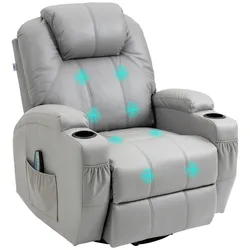 HOMCOM Massagesessel Kunstleder, Metall