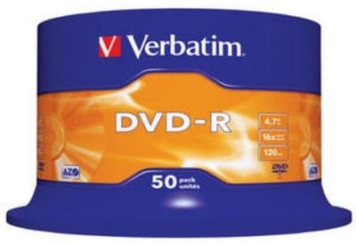 Verbatim DVD-R 16x Matt Silver 50x