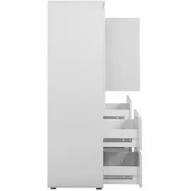 MID.YOU Highboard, Weiß, Holzwerkstoff, 5 Fächer, 4 Schubladen, 116x131x40 cm, Wohnzimmer, Kommoden & Sideboards, Highboards