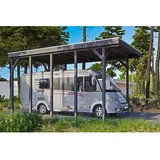 SKANHOLZ Carport Friesland Caravan Schiefergrau 397 x 708 cm