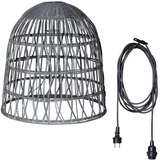 MARELIDA 1-flg. 48 cm Rattan Optik grau