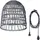 MARELIDA 1-flg. 48 cm Rattan Optik grau
