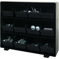 MCW Aufbewahrungsbox MCW-M10, Lagersystem Kleinteileboxen, 12 herausnehmbare Fächer, 30x33x8cm