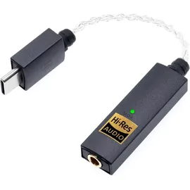 iFi Audio iFi GO link - DAC & Amplifier - USB-C auf 3,5 mm Adapter - Verbessert den Klang von jedem Gerät - Dynamic Range Enhancement - Flexibles Kabel - Unterstützt hochauflösende 32-bit/384 kHz/DSD256/MQA