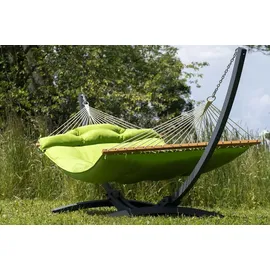 Potenza Outdoor Hängematte mit Gestell für 2 Personen I Atlanta Stabhängematte XXL 210x140 cm 200kg I Tyatn Hängemattengestell 350kg Wetterfest