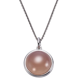 Jamelli Anhänger mit Kette 925 Silber Rosenquarz