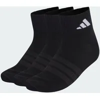 adidas Thin&Light Sportswear Knöchelsocken 3er Pack Black/White 43-45