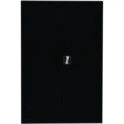 Metallschrank abschließbar Flügeltürenschrank Aktenschrank 3 OH 1200 x 925 x 422 mm tiefschwarz