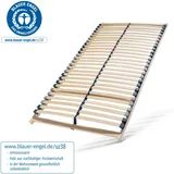 Lattenrost 120x200, Ergonomischer 7 Zonen Lattenrost Mit Stabilem Buchenholzrahmen, 28 Latten, Hergestellt In Deutschland, Selbstmontage, Traglast Ca. 150kg