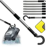 HEYIDAMAI Haken für poolroboter, Poolhaken für Stangen mit Teleskopstange 255 cm, Pool Haken für Pool Saugroboter, Pool Reinigungszubehör Haken, Generisch Haken für Poolreiniger Roboter Zubehör