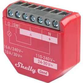 Shelly 1PM Gen4 Unterputz Relais max 16A 1 Kanal WLAN, Bluetooth, Matter, Zigbee Smart-Schalter 2er Pack