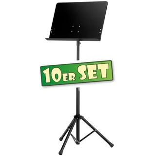 Classic Cantabile Notenpult Orchesterpult Deluxe geschlossen, (10-tlg), Robuste, dreibeinige Rohrkonstruktion schwarz
