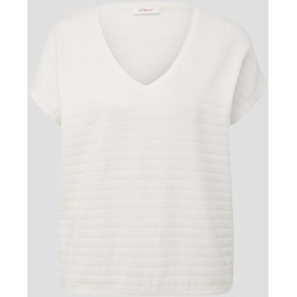 s.Oliver T-Shirt mit überschnittenen Schultern, Damen, 0210 WHITE, 40