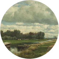 Wandtattoo ART FOR THE HOME "Landschaft Rijksmuseum", bunt (mehrfarbig), Natur, PVC, Wandtattoos